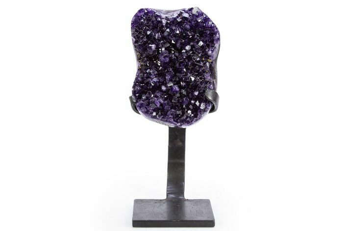 Amethyst Geode With Metal Stand - Uruguay #306871